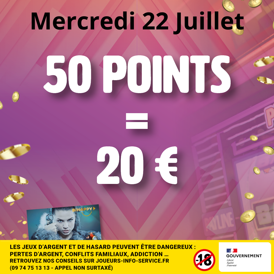 50 POINTS = 20€