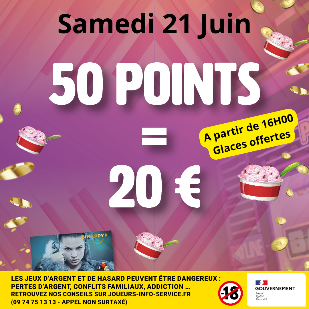 50 POINTS = 20€