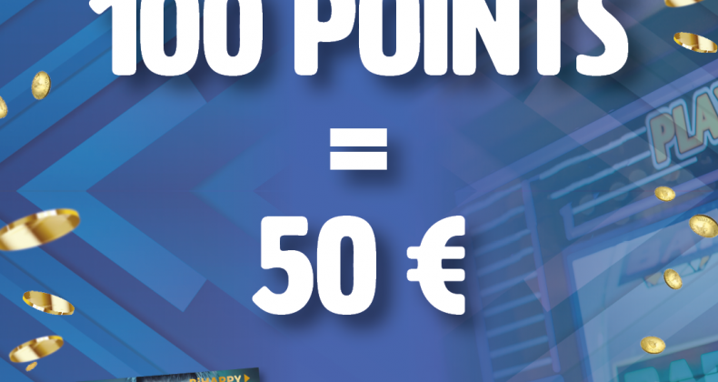100 POINTS = 50 EUROS