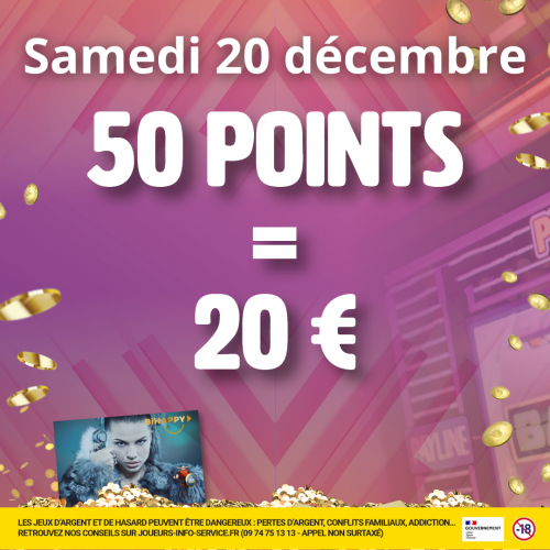50 POINTS = 20€