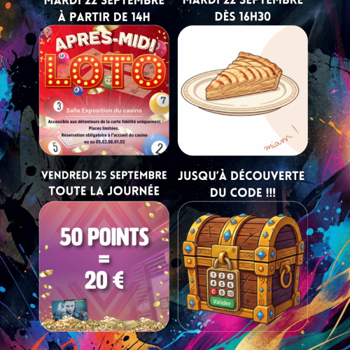 SEMAINE DU 21 SEPTEMBRE AU 27 SEPTEMBRE