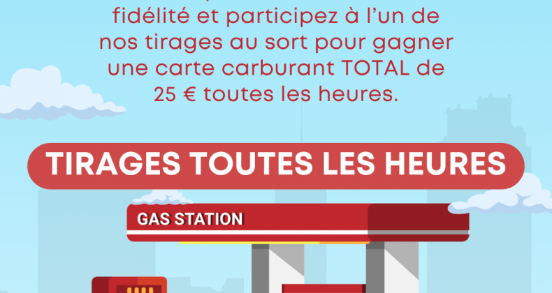GAGNEZ UNE CARTE CARBURANT TOTAL DE 25€