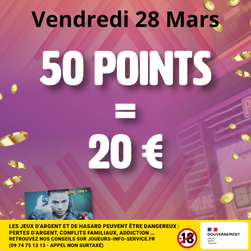 50 POINTS = 20€