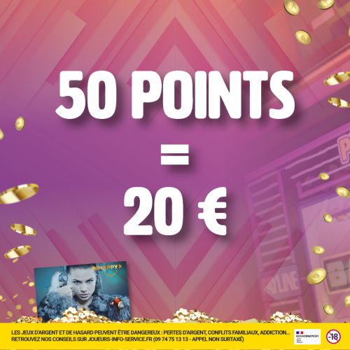50 POINTS = 20€