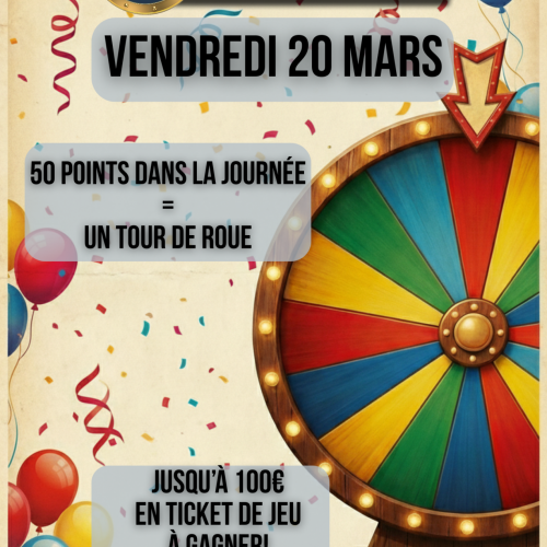50 points = on tourne la roue!