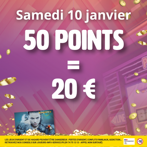 50 POINTS = 20€