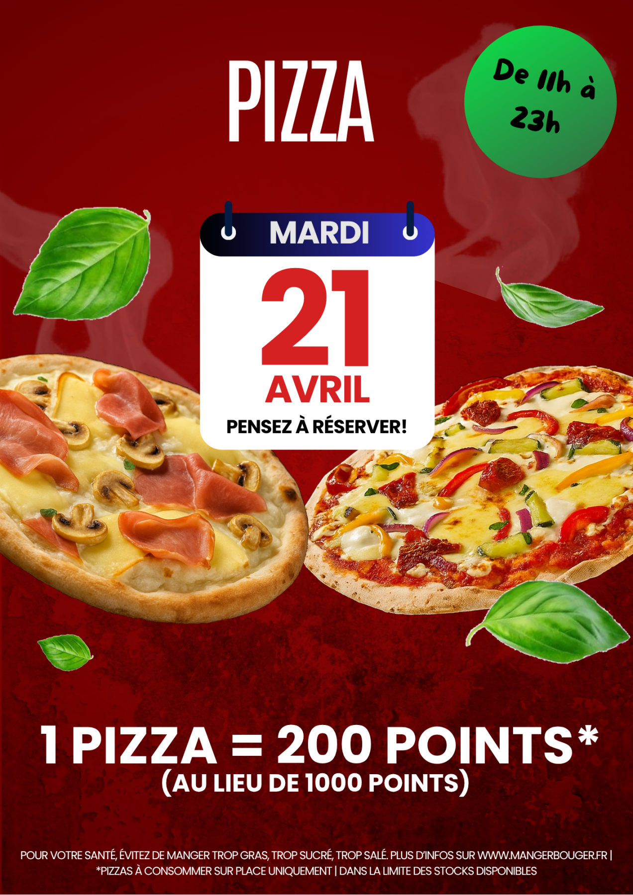 Votre PIZZA à 200 points!
