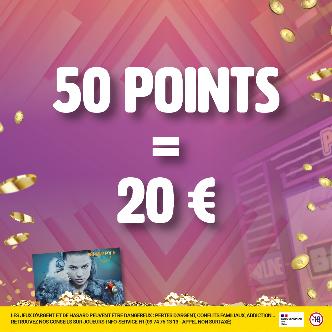 50 POINTS = 20€