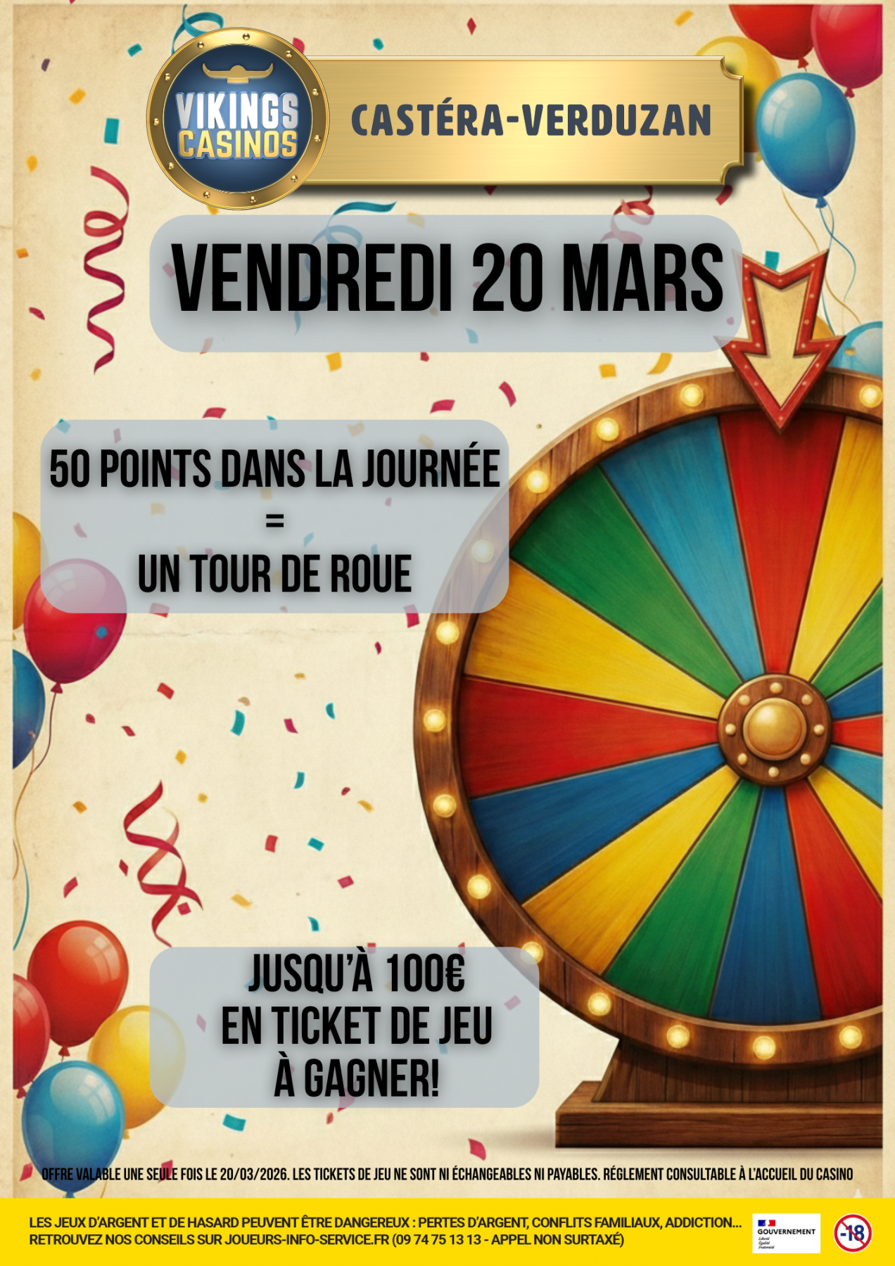50 points = on tourne la roue!