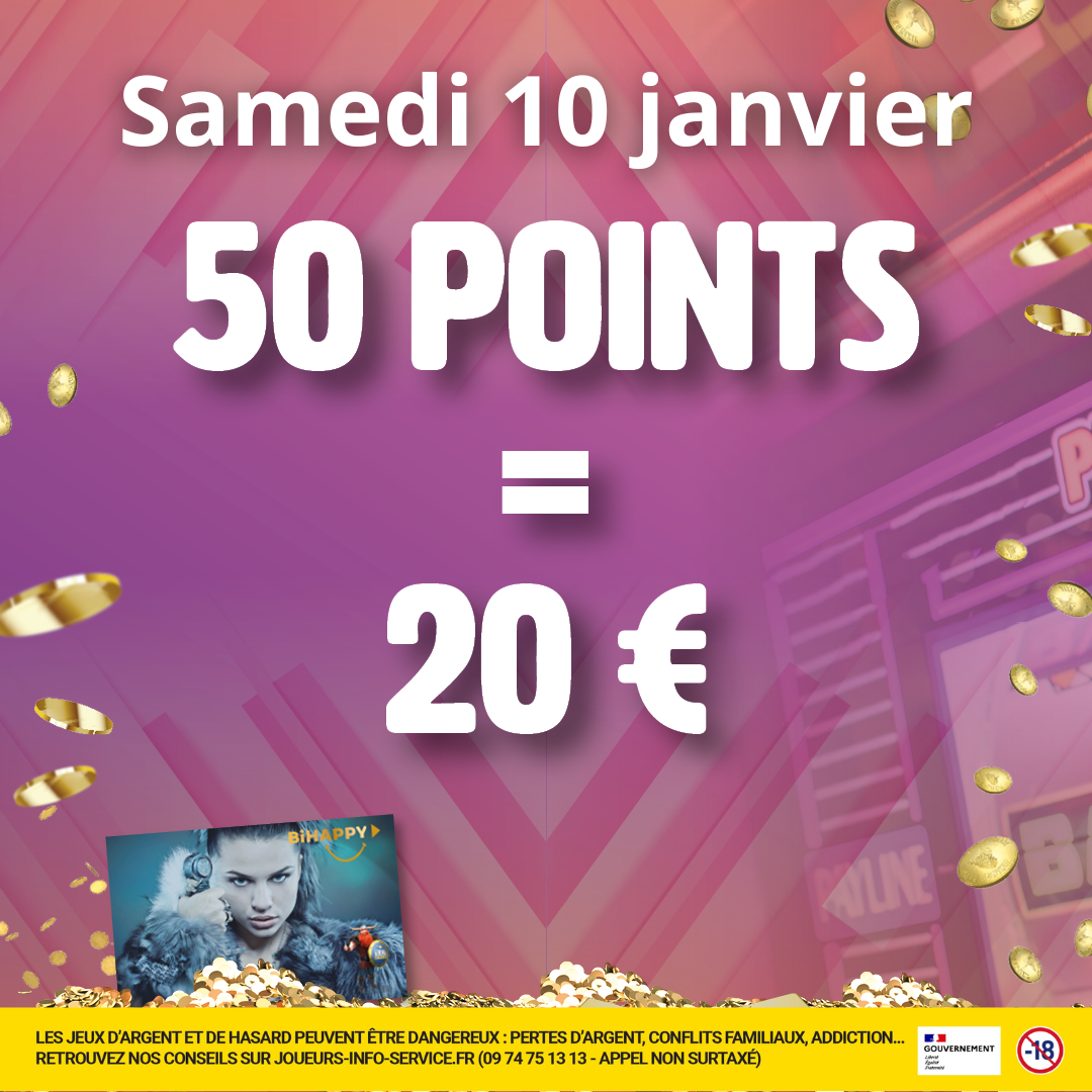 50 POINTS = 20€