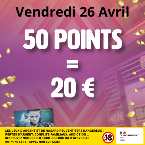 50 POINTS = 20€