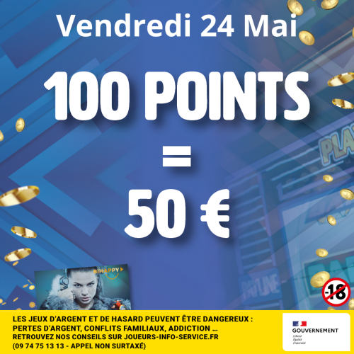 100 POINTS = 50€