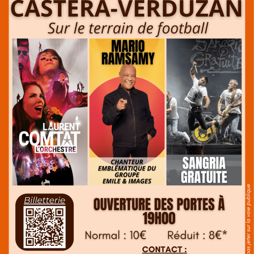CONCERT EVENEMENT : L'ORCHESTRE LAURENT COMTAT - MARIO RAMSAMY - SANGRIA GRATUITE 