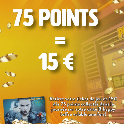 75 points = 15€