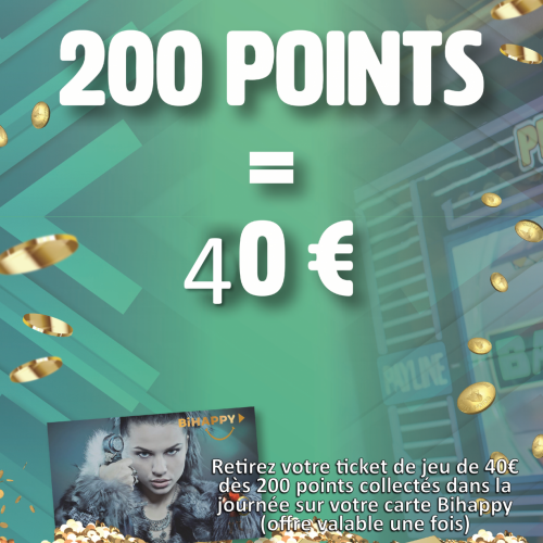 200 Points = 40 €