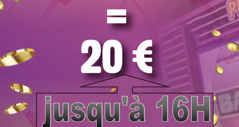 20 points cumulés = 20€ offert de 9h à 16h