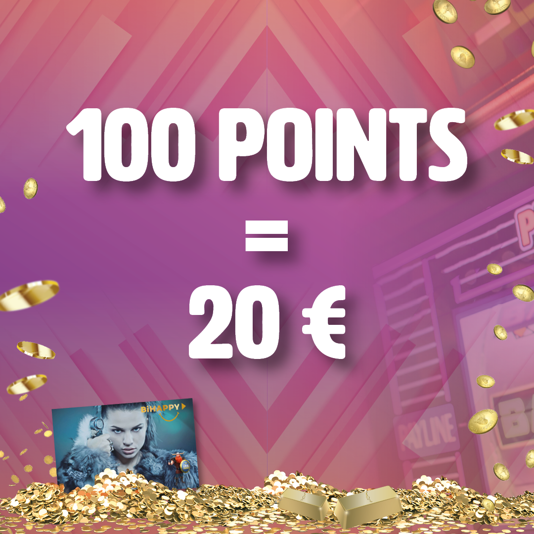 100 points collectés = 20€ en ticket de jeu