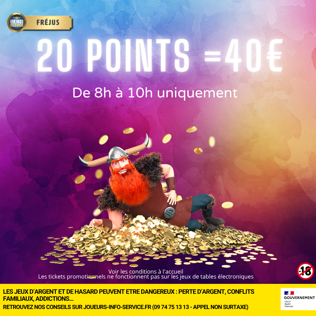 20 points collectés = 40€ offerts