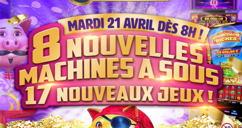 8 Nouvelles Machines à sous et 17 Nouveaux Jeux