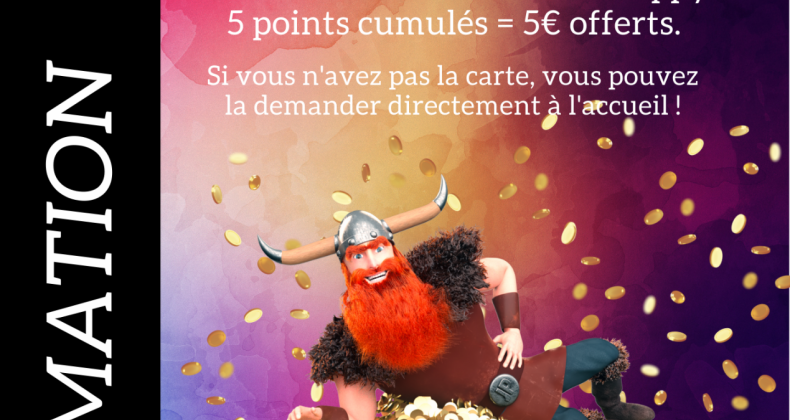 5 points collectés = 5€ offerts