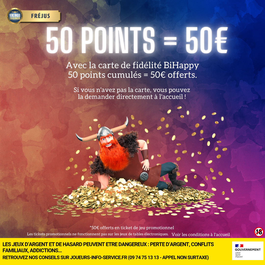 50 points collectés = 50€ Offerts