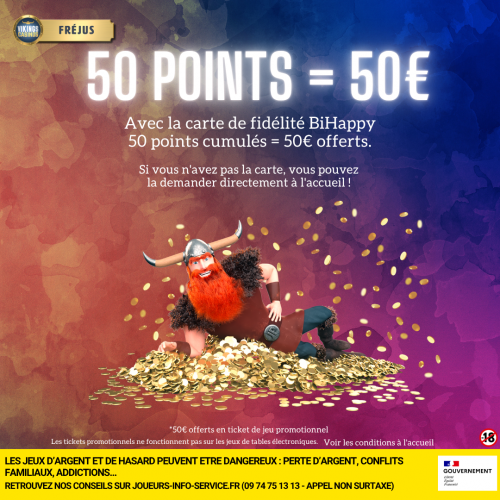 50 points collectés = 50€ Offerts
