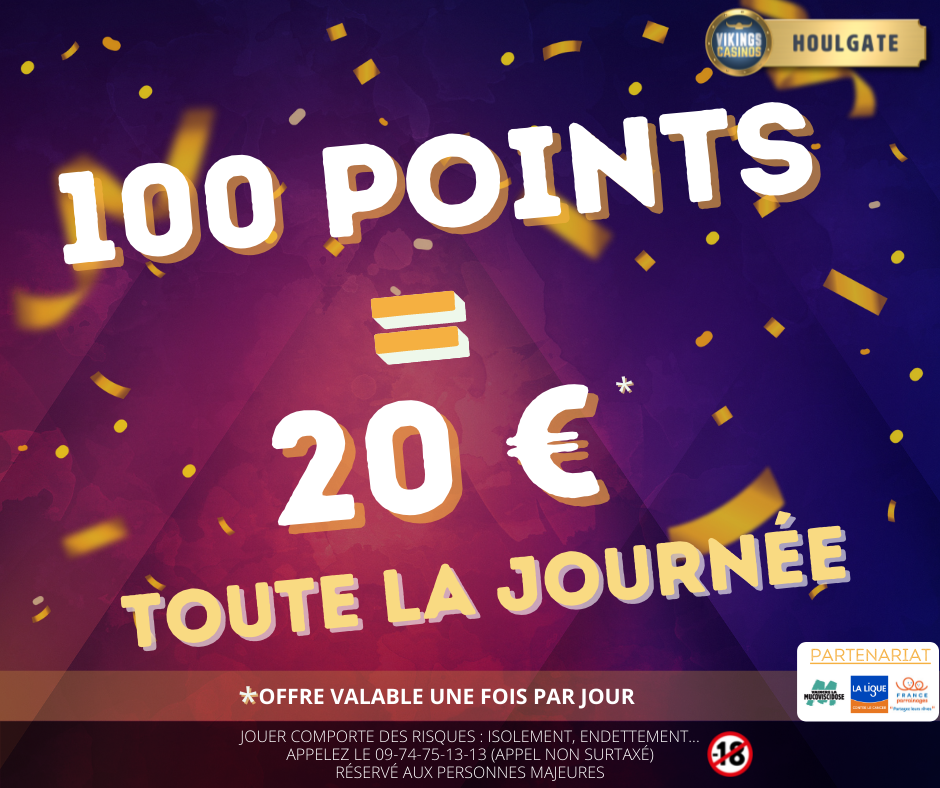 20 € = 100 pts