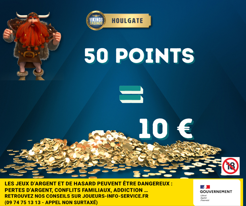 50 points = 10€ 