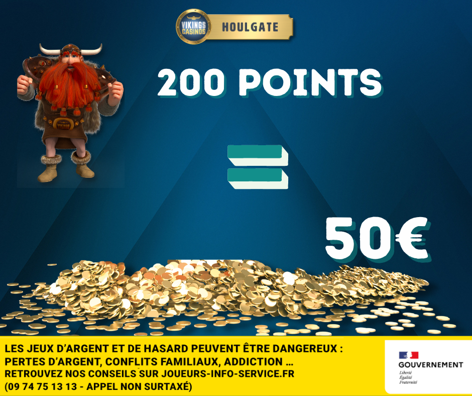 200 pts = 50€