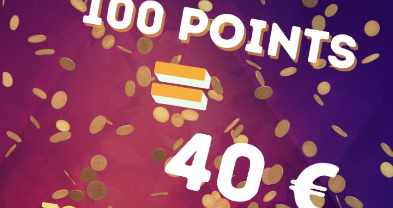 100 pts = 40€