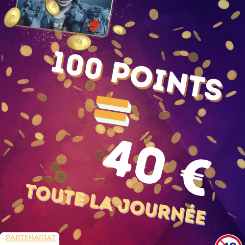 100 pts = 40€