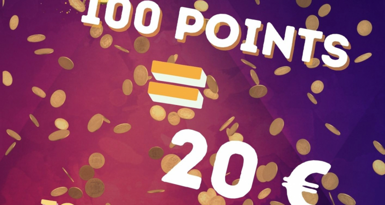 100 pts = 20€