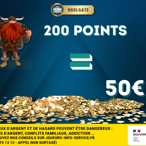 200 Pts = 50 €