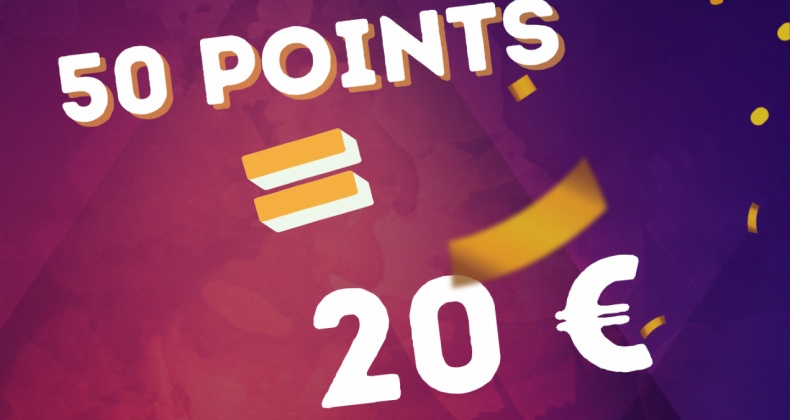 50 pts = 20€