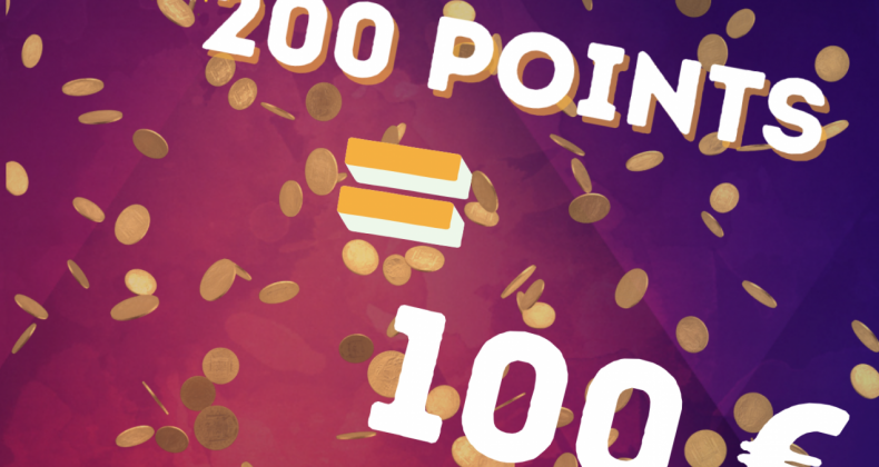 200 Pts = 100 €