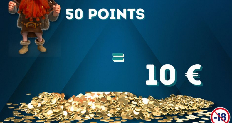 50 pts = 10€