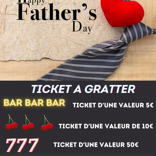 1 ticket à gratter pour vous Messieurs 
