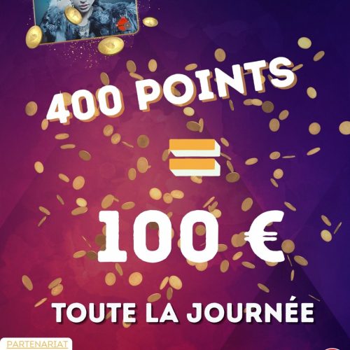400 pts = 100€