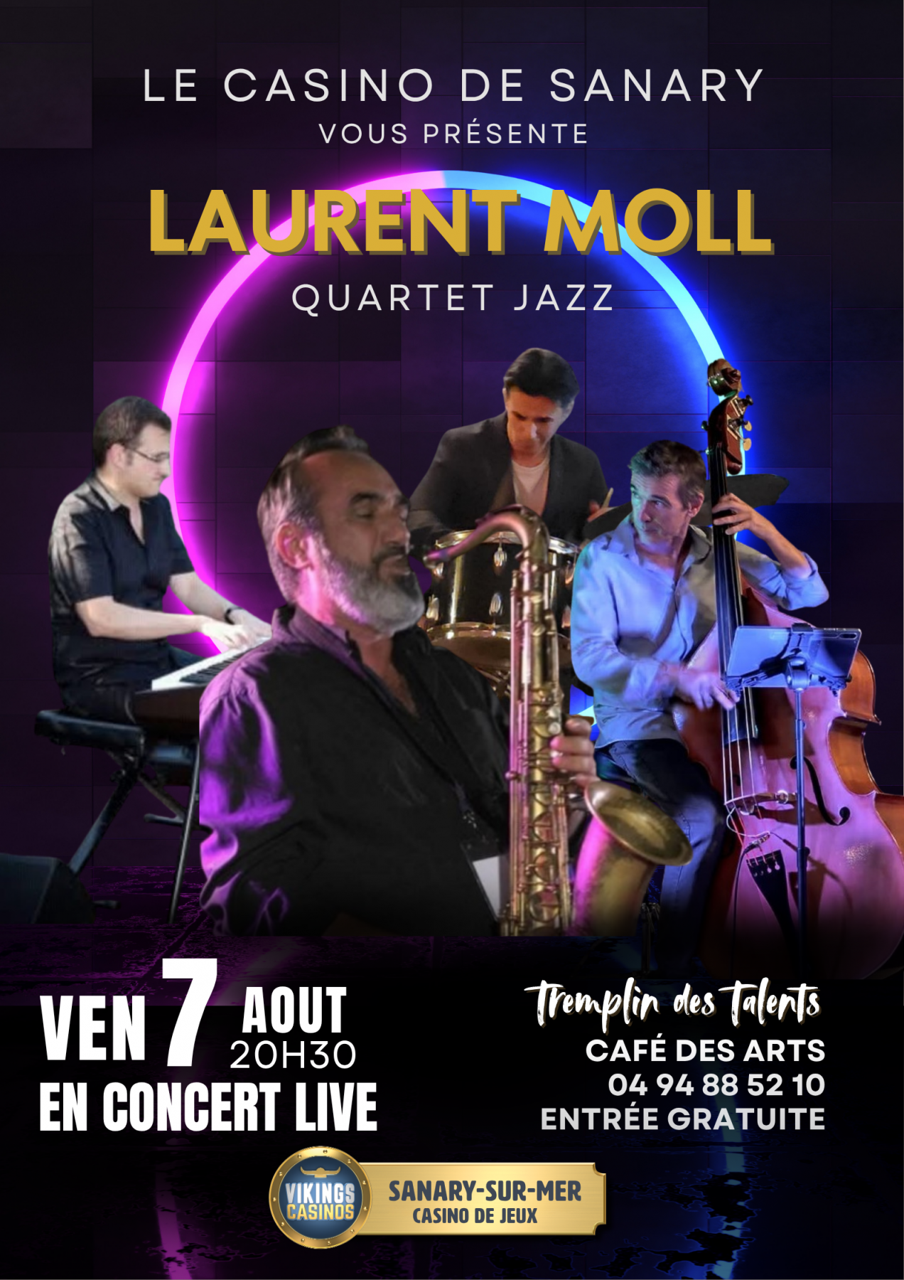 Concert Laurent Moll Quartet Jazz
