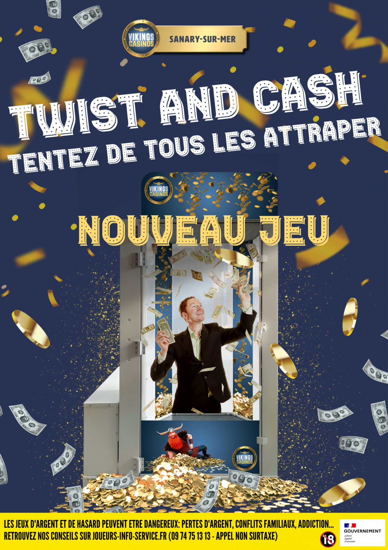 NOUVEAU JEU dans votre Casino, tentez d'attraper le plus de tickets dans la TWIST AND CASH