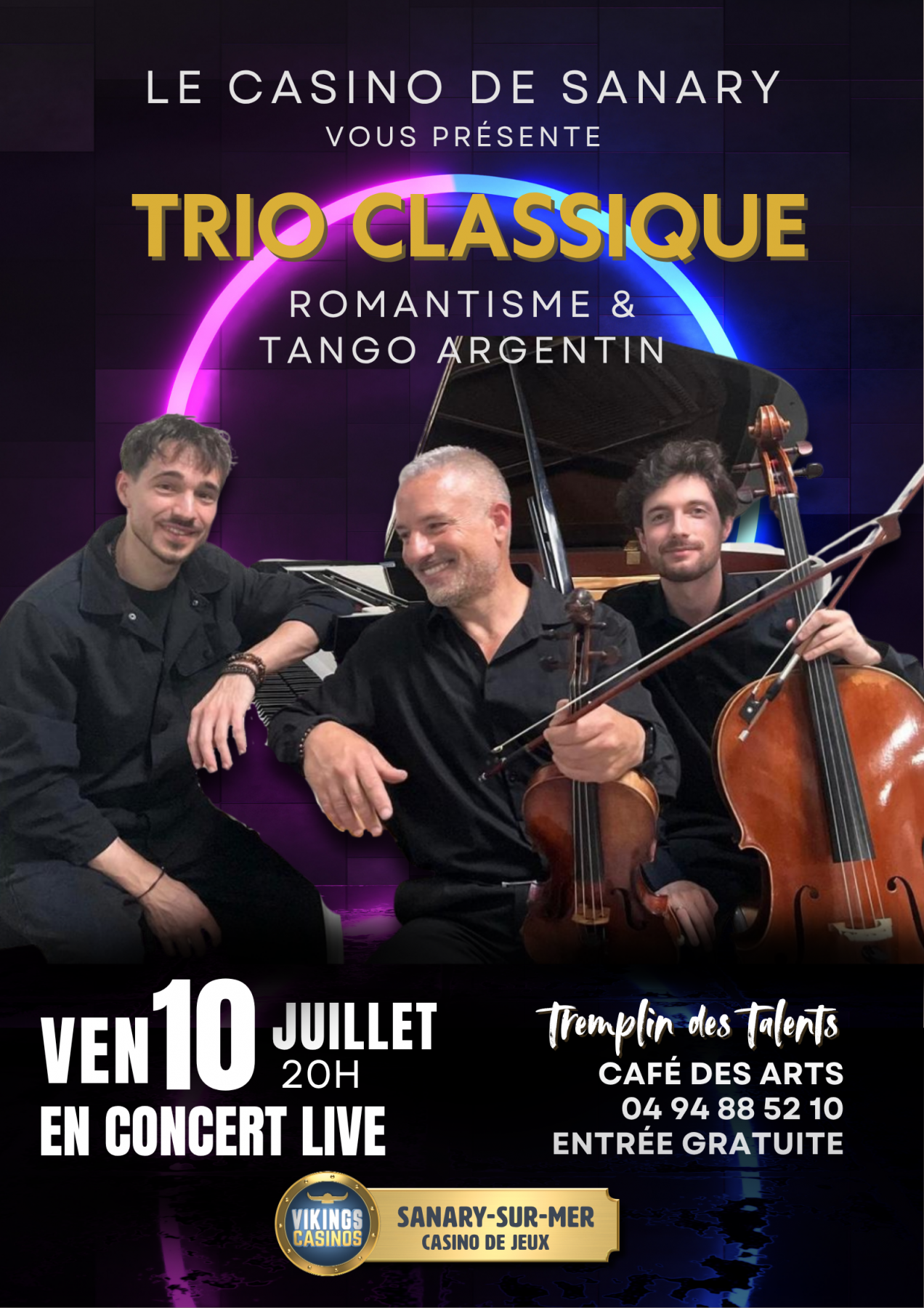 Concert Classique - Trio piano, violon, violoncelle