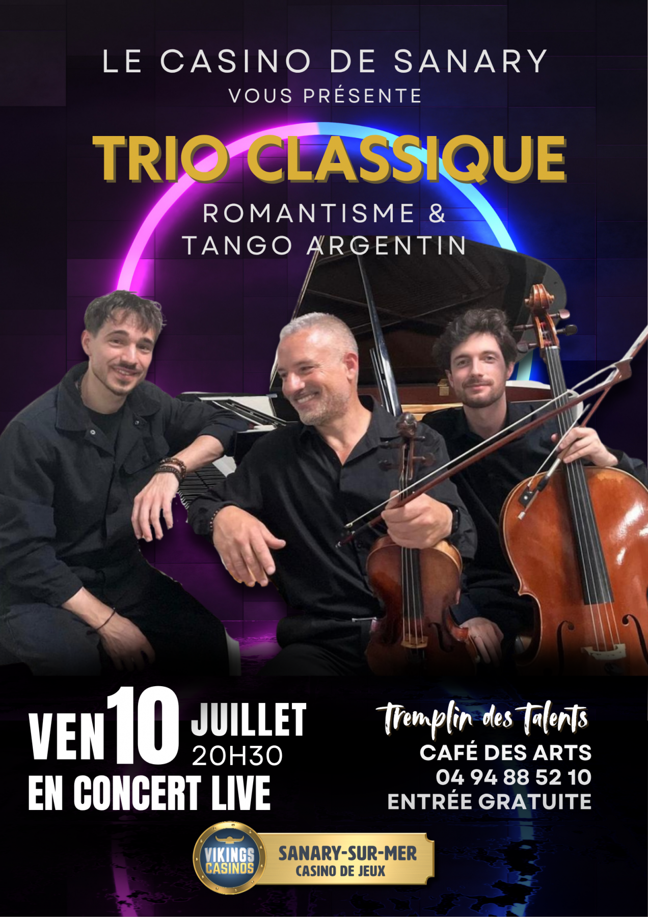 Concert Classique - Trio piano, violon, violoncelle