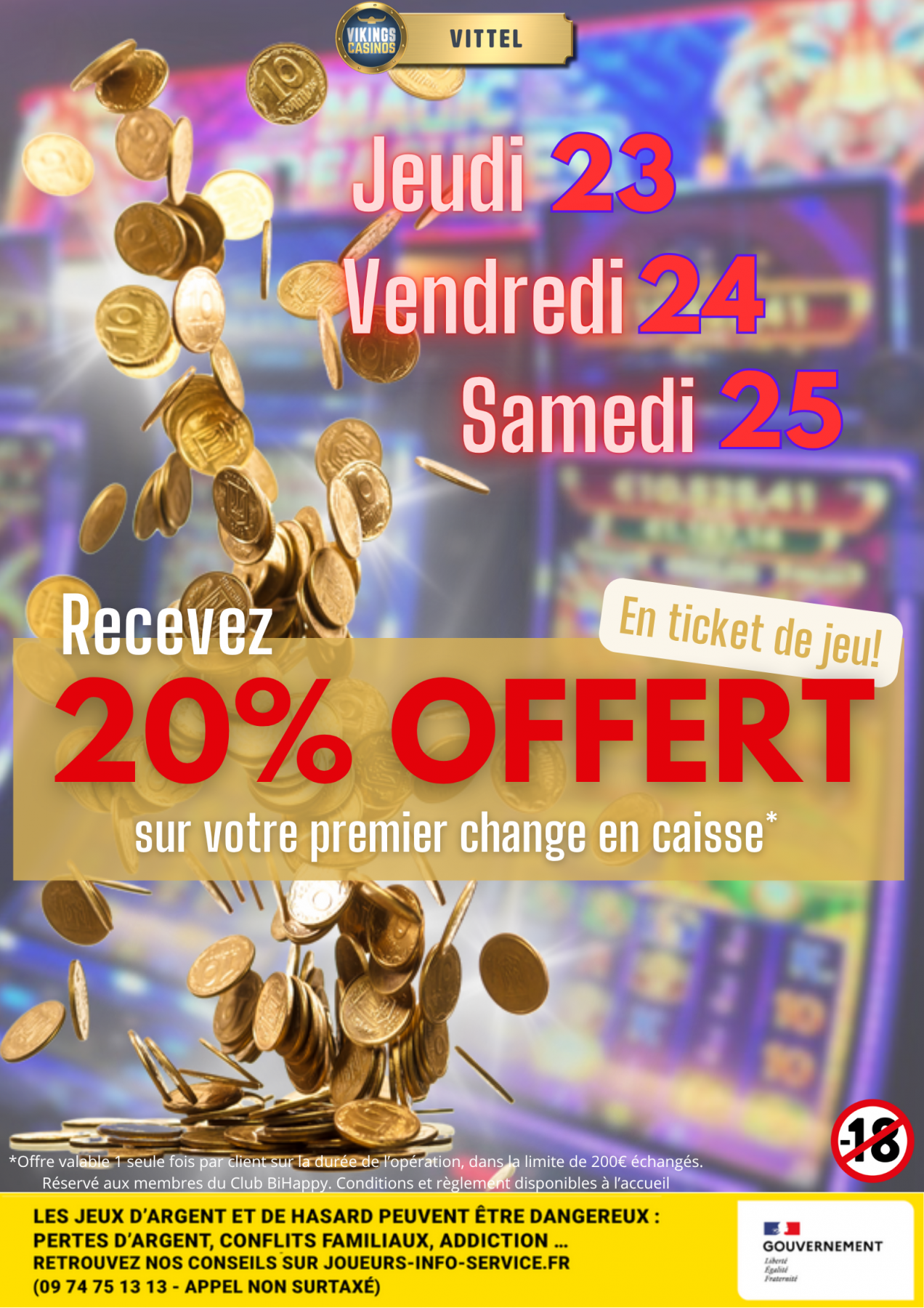 20% de ticket de jeu offert!!!