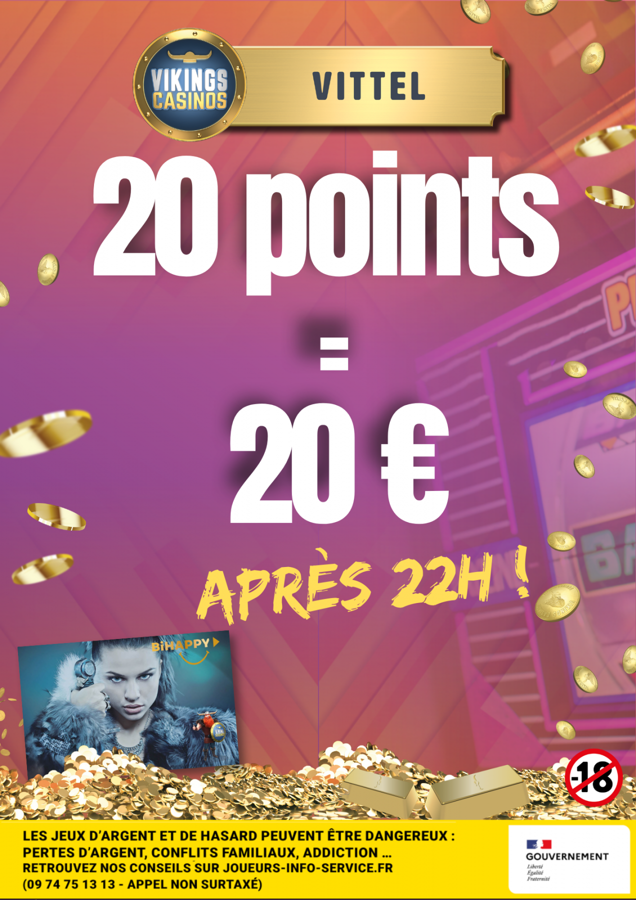 20 points = 20€ après 22h