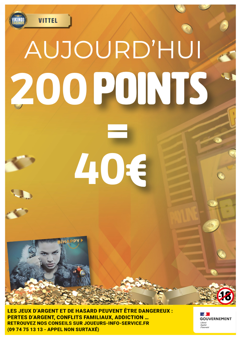 200 point contre 40€