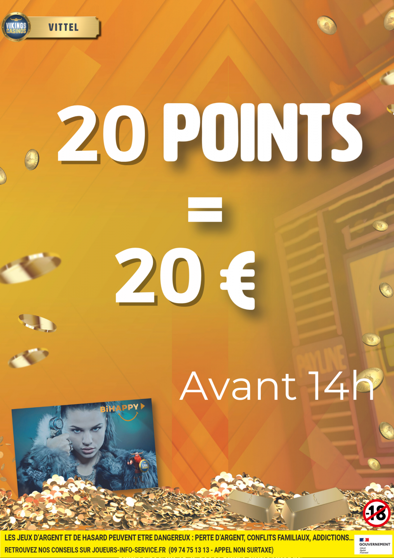 20 points = 20€ avant 14h 