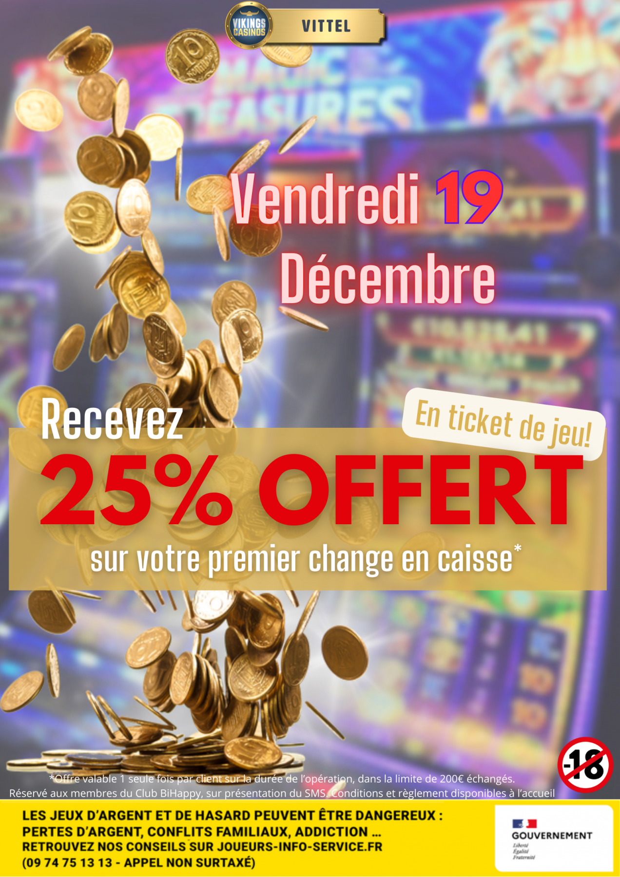 25% de ticket de jeu offert!!!