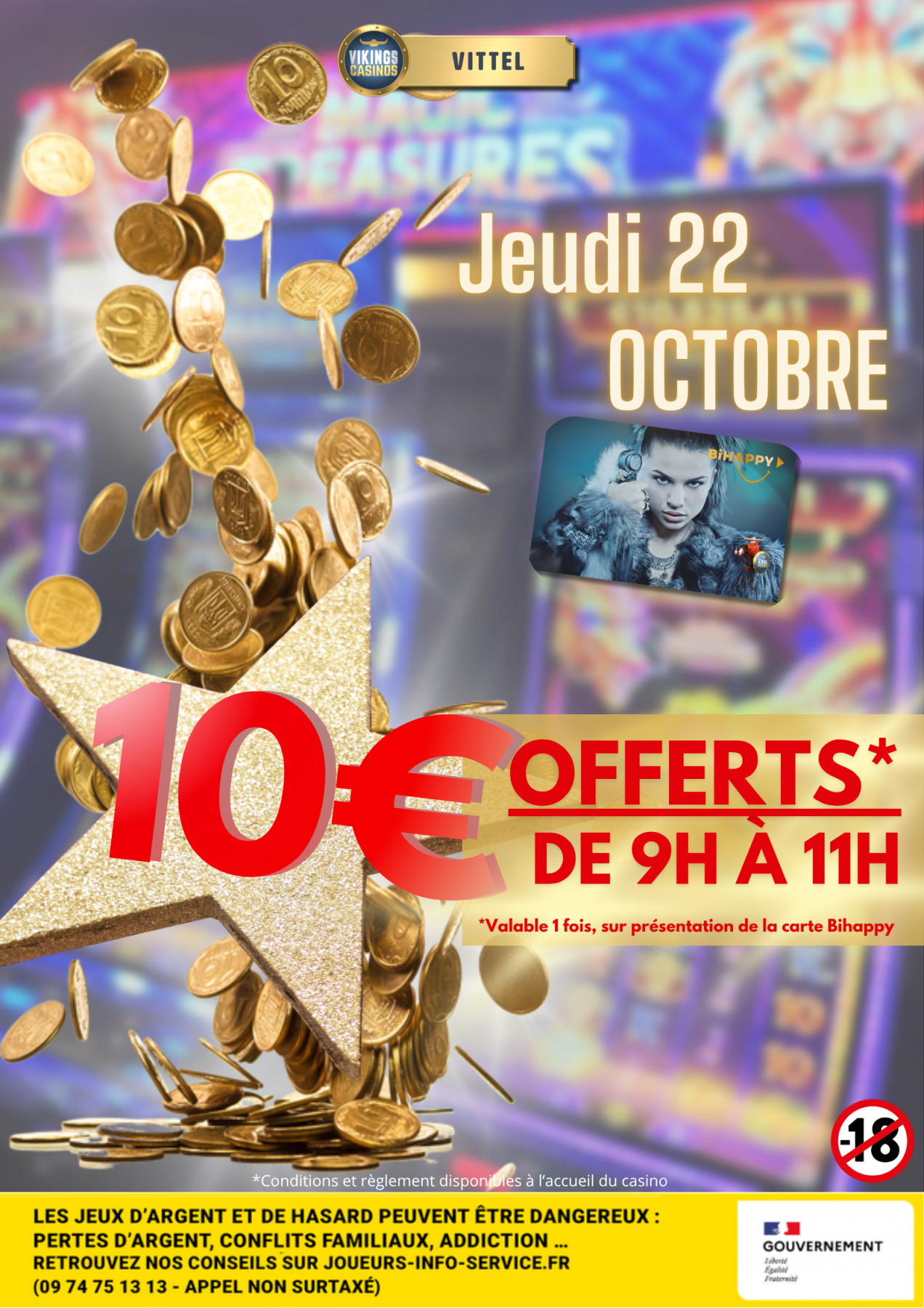 10€ offerts pour votre entrée à l'ouverture!