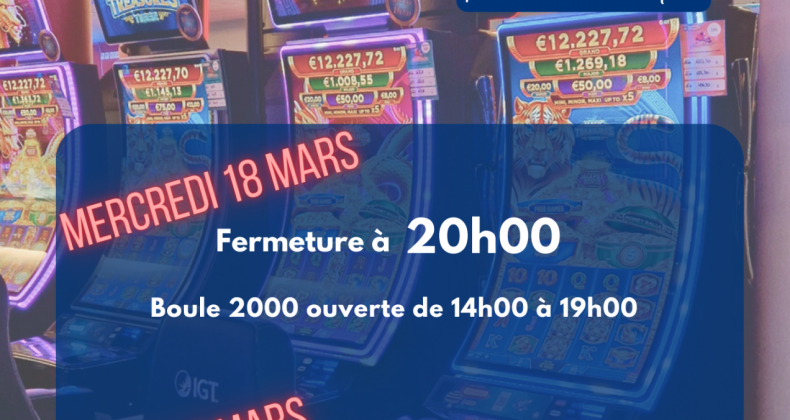 FERMETURE EXCEPTIONNELLE